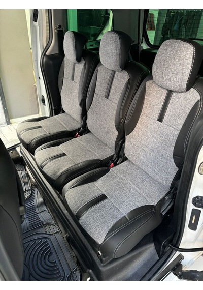 Citroen Berlingo Oto Koltuk Kılıfı 2009 2017 Arası Uyumlu Arka Sırt Arka Oturma 3 Parça