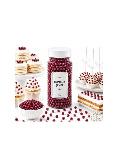 Dr. Gusto 4 Mm Bordo Boncuk Şeker 250 Gr
