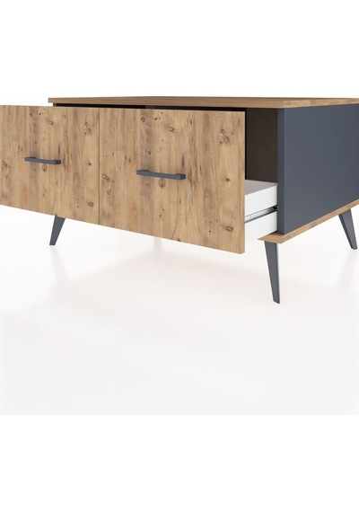 Kronos Şifonyer 2 Çekmeceli 88x59x48 Antrasit-çam Çam