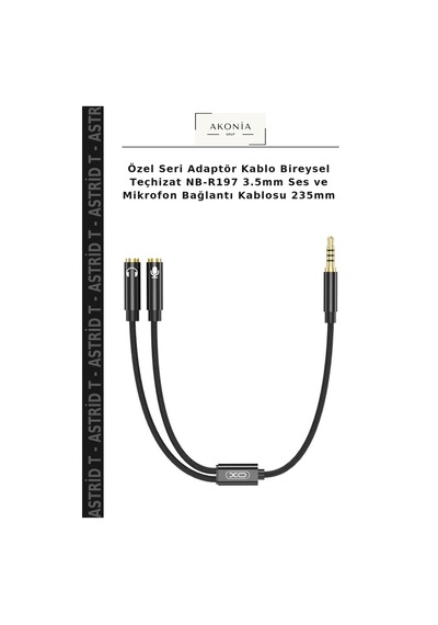 Özel Seri Adaptör Kablo Bireysel Teçhizat Nb-r197 3.5mm Ses Ve Mikrofon Bağlantı Kablosu 235mm