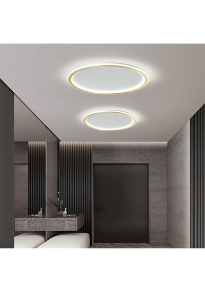 Gold Ø40cm Çember 3 Işık Rengi Led Tavan Lambası,yuvarlak Avize,modern Aydınlatma,dekoratif Işık Gold