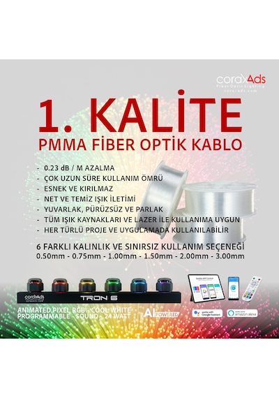 Hamam, Sauna, Spa Aydınlatma Ambiyans Tavan Yıldız Fiber Optik Seti - Mini Çok Renkli