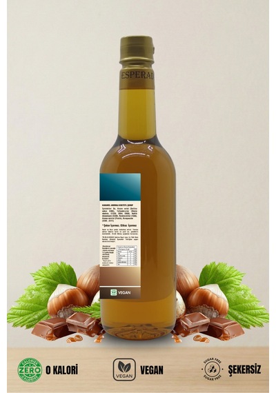 Şekersiz Sugar Free Fındık Aromalı Kahve & Kokteyl Şurubu - 750 Ml Diğer
