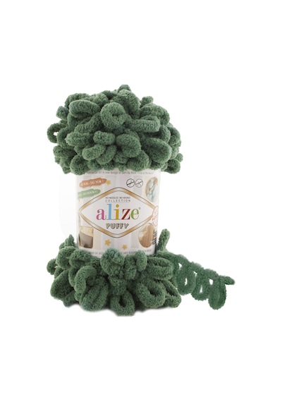 Alize Puffy El Örgü İpi (5 Li Paket) - 532-Çam Yeşili