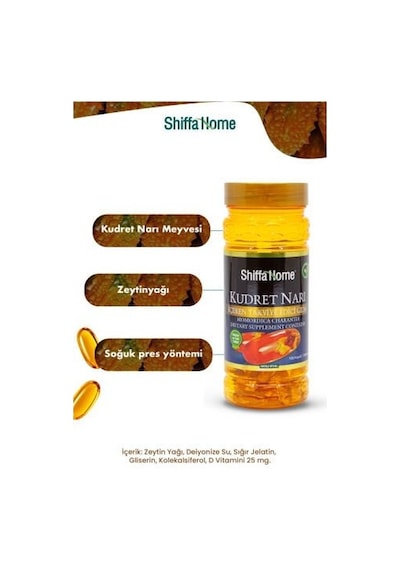 Aksu Vital Shiffa Home Kudret Narı 1000 MG 100 Kapsül