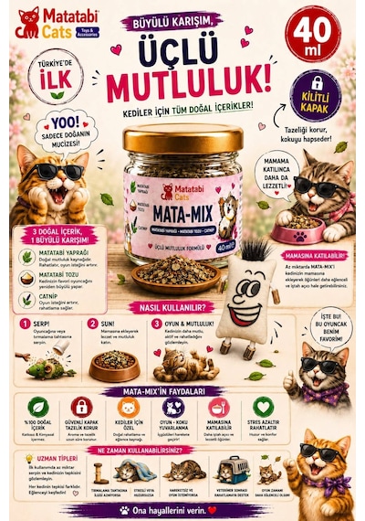 Matamıx Matatabi Yaprağı,matatabi Tozu,premium Catnip/kedi Nanesi