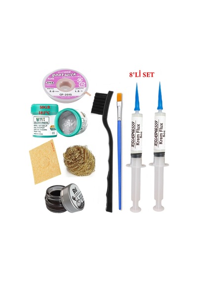 Best Krem Lehim 183 C 50gr Havya Uc Temizleyici Flux Lehim Toplama Cp-2015 Lehim Emme Teli Yardımcı Seti01