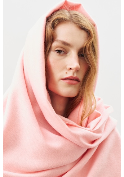 Manuka Kaşmir Dokulu Şal Pembe Pembe