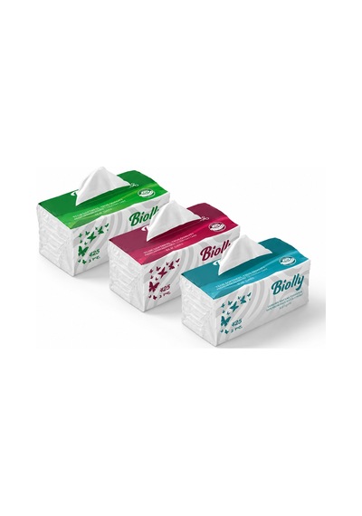 Biolly Facial Tissues Kutu Mendil 425 Yaprak 225 Gr - Koli 10 Adet
