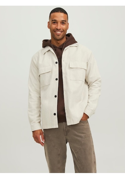 Jack & Jones Jack&jones Regular Fit Uzun Kollu Ekru Erkek Gömlek 12239329 001