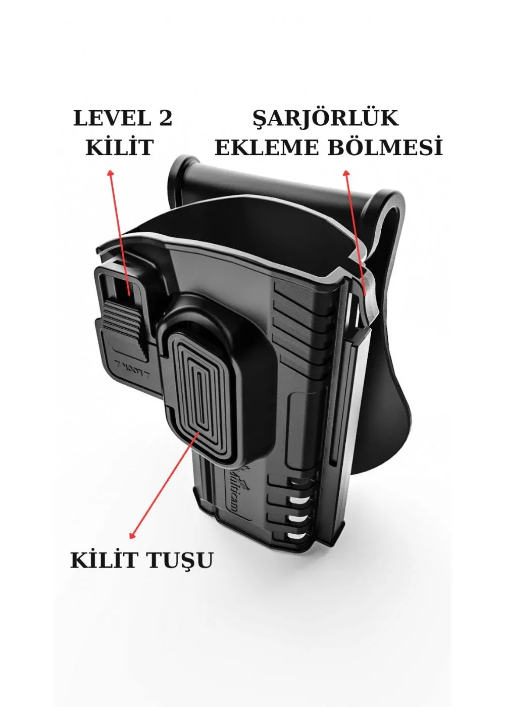 Multicam Siyah Level 2 Polimer Silah Kılıfı Sar9