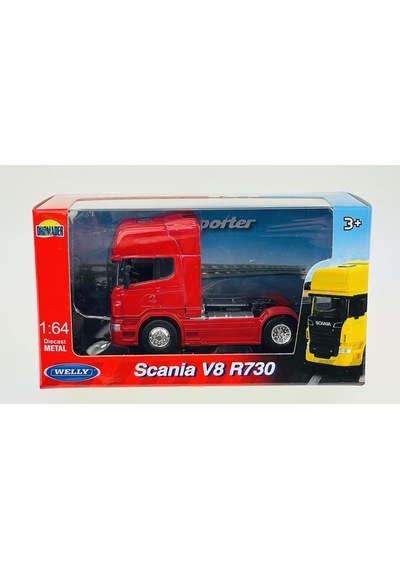 Welly Scania V9 R730 1/64 Kırmızı Model Araba