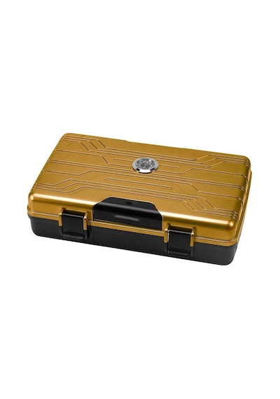 Lubinski Seyahat Tipi Puro Kutusu Humidor Gold 10cigar