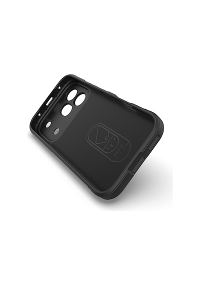 Maks Technology Honor 600 Pro 5g Kılıf Esnek Tpu Oyuklu Arka Yüzey Tasarımlı Mkst Etnik Silikon Kapak - Siyah