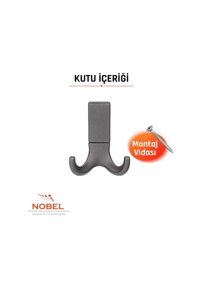 Best Lüks Askı, Metal, Vestiyer Askı, 121 Gr, Dolap Askılık, Duvar Askılığı, Titanyum Vidalı
