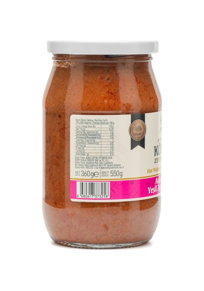 Köklü Acılı Cevizli Yeşil Zeytin Ezmesi 360 Gr