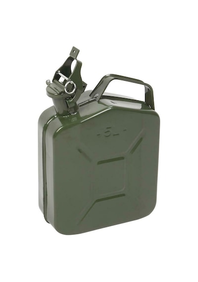 Askeri Tip Metal Benzin Yakıt Bidonu 5 Lt