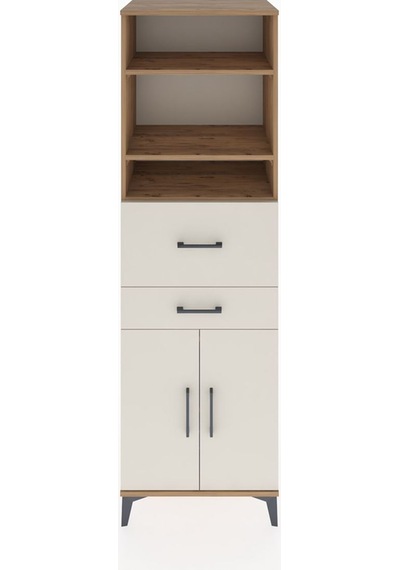 Hyperion Dolap 4 Raflı 2 Çekmeceli 2 Kapaklı 60x44x195 Çam-ay... Çam