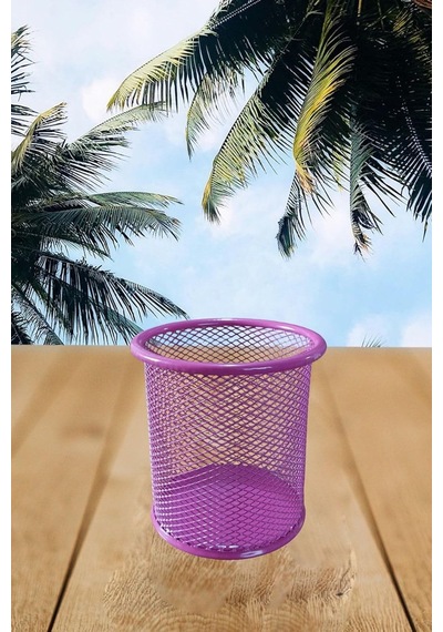 Seyfikirtasiye Masaüstü File Metal Kalemlik, 10 Cm, Pembe Genel