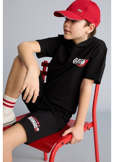 Defacto Sweatshirt Kumaşı 2li Takım Erkek Çocuk H0327a826smbk81 Siyah-bk81