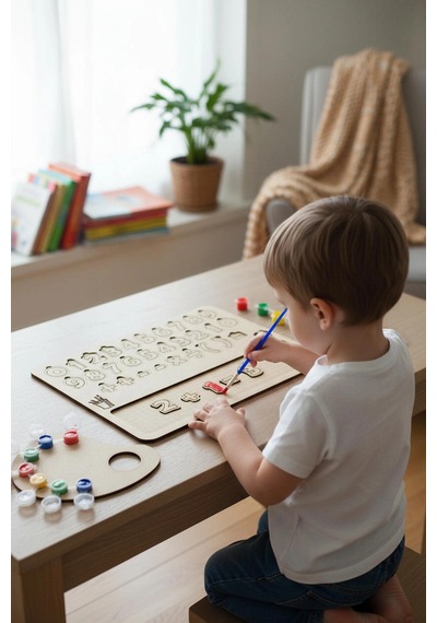 Ahşap Boyanabilir Sayılar Ve Matematik - Kendin Yap Dıy Etkinlik Seti