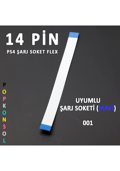 Ps4 14 Pin Flex Şarj Soket Kablosu 001 Uyumlu Playstation 4 Kol Yedek Parça