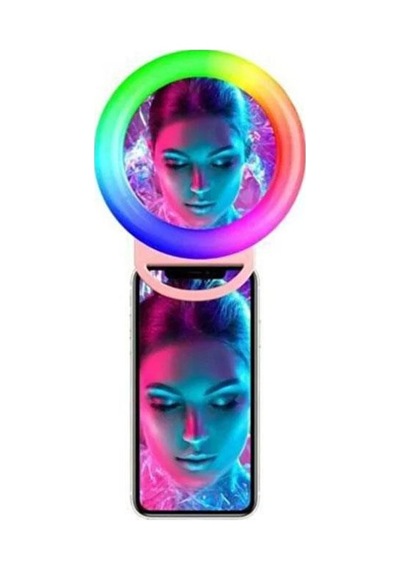 Şarjlı Aynalı Rgb Renkli Ring Light Selfie Işığı