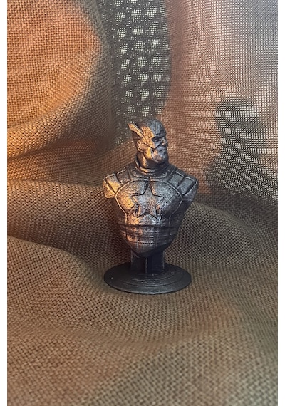 Kazanova Design Captain America Büst Figür 10 Cm Marvel Masaüstü Dekoratif Hediyelik