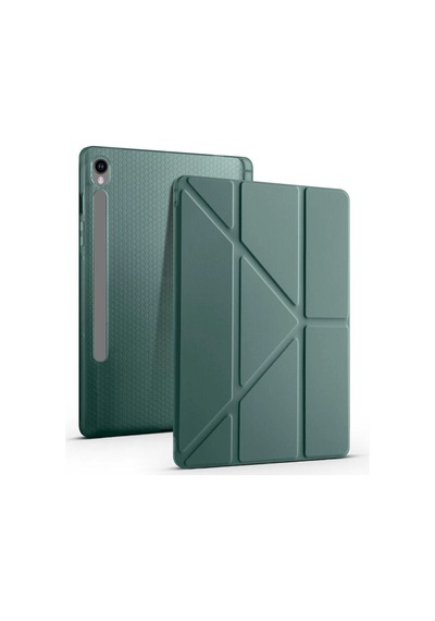Galaxy Uyumlu Tab S9 Kılıf Zore Tri Folding Kalem Bölmeli Standlı Kılıf
