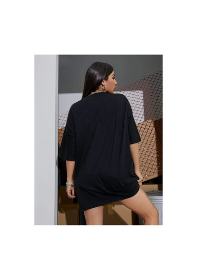 Blackjack Giyim Blackjackgiyim Siyah Blessed Baskılı Oversize Tshirt Siyah