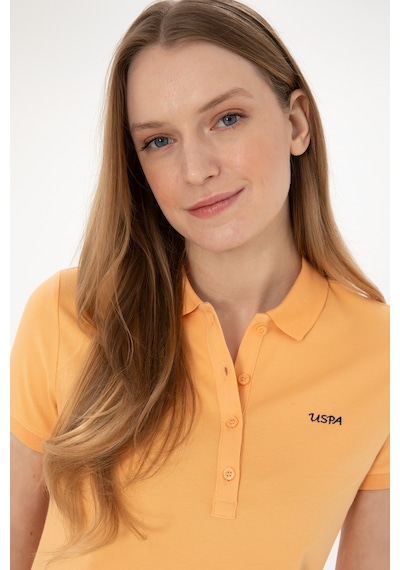 U.S. Polo Assn. Kadın Turuncu Basic Polo Yaka Tişört 50305764-VR202 U.S. Polo Assn. Kadın Turuncu Basic Polo Yaka Tişört 50305764-VR202