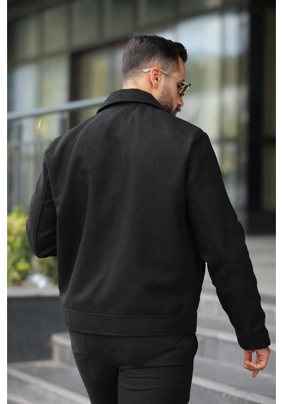 Classics Men Claassics Men Erkek Oversize Kısa Kaşe Kaban Ceket - 7435 Siyah