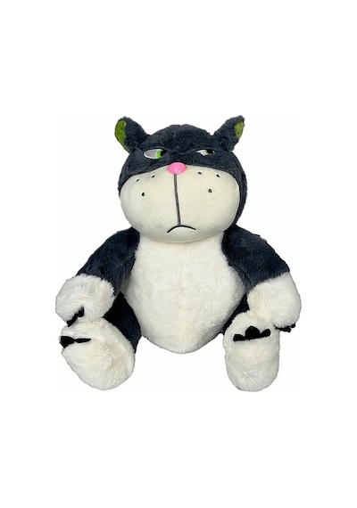 Sinirli Kedi Sabri Peluş Oyuncak 45 Cm Gri