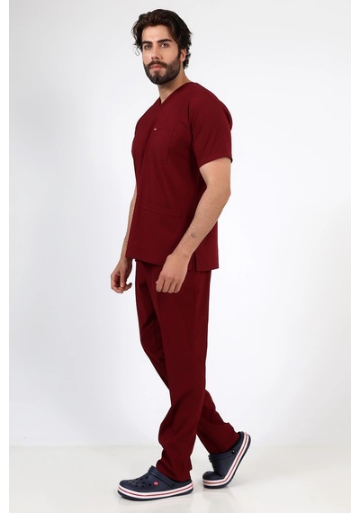 Zarf Yaka Erkek Likralı Takım - 6407 Bordo 6407 Bordo Soft