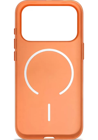 Apple Uyumlu iPhone 17 Pro Metalux Soft Magsafe Silikon Kılıf Solar Amber Solar Amber