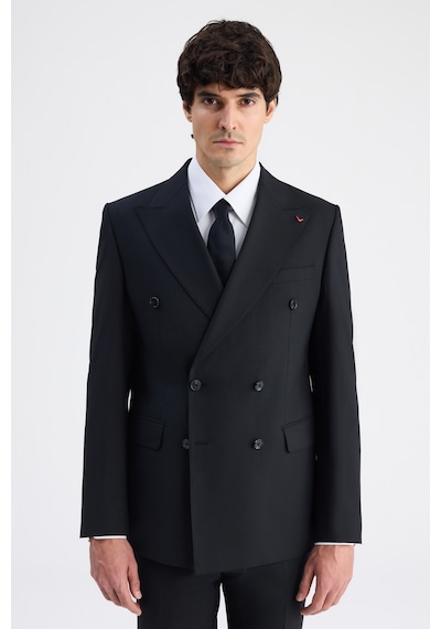 D's Damat Ds Damat Regular Fit Siyah Düz Takim Elbise 6he05ob35588m 001