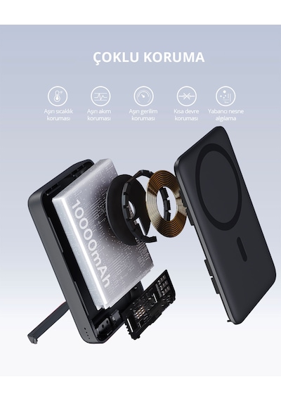 Aukey Pb-ms02-gy 30w 10000 Mah Magsafe Kablosuz Powerbank - Gri