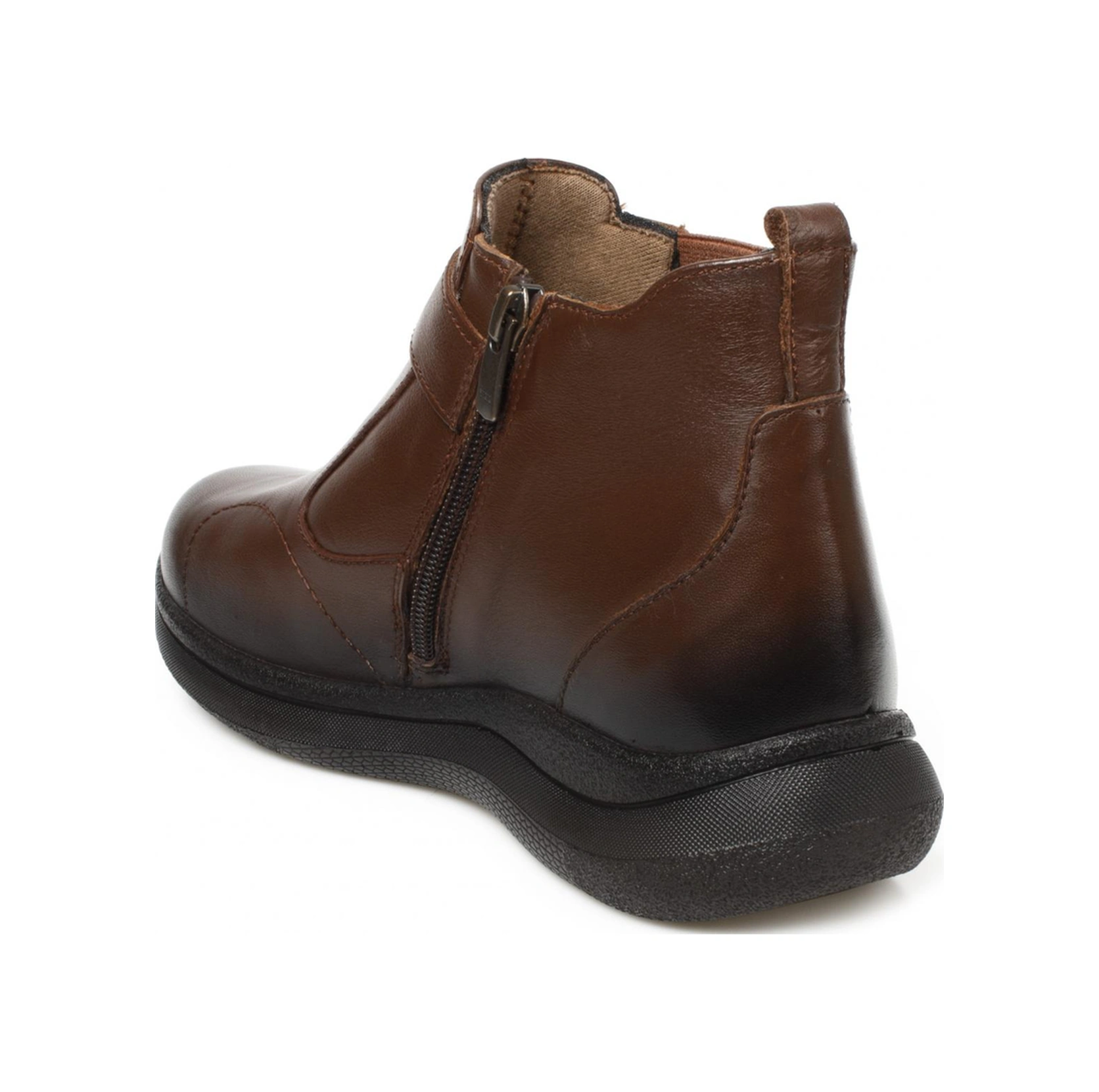 Forelli Emma 27951 Hallux Deri Fermuarlı Taba Kadın Bot Taba