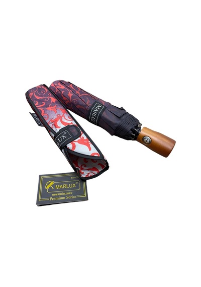 Marlux Kırmızı Desenlı Kadın Şemsiye Mrp-1002l 709567 Kırmızı