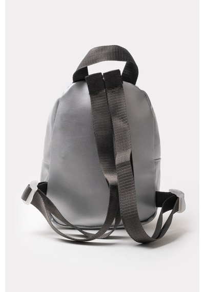 İcone Bag Kız Çocuk Kalp Nakışlı Orta Boy Sırt Çantası Gümüş