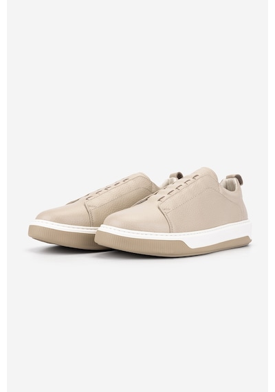 Valmenti Erkek Hakiki Deri Bej Floter Sneakers & Spor Ayakkabı 1212 2505 Erk Ayk Y26 Bej Fltr