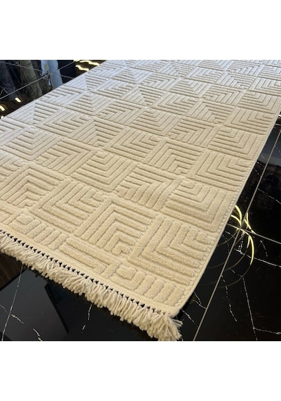 Hoom Rugs Design 1062 Bej Yumuşak Dokulu Desensiz İskandinav Halı Bej