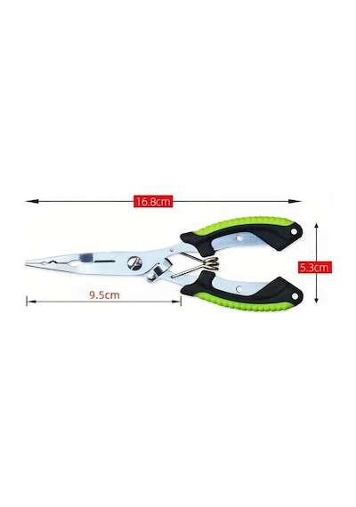 Shufa 16cm Balıkçı Pensesi Ve Yaylı Karabinalı Askı Apartı