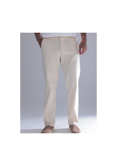 Blayn Jeans Erkek Siyah Keten Pantolon Beli Lastikli Rahat Kalıp Yazlık Boru Paça Günlük Pantolon Taş