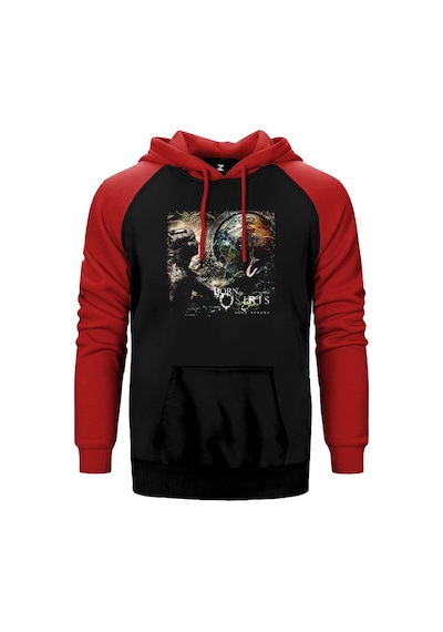 Born Of Osiris Soul Sphere Kırmızı Renk Reglan Kol Kapşonlu Sweatshirt Kırmızı
