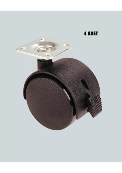 Home Kilitli 4 Cm Tekerlek Ayak 4 Lü Set Zemin Koruyucu Çok Renkli