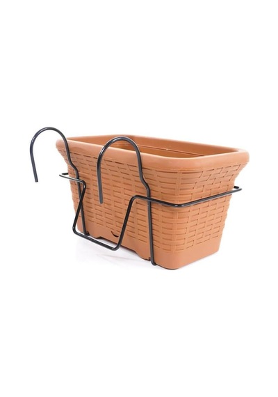 Omnipazar So-hb01a Askılı Hasır Desen Balkon Saksı 6.5 Litre No 1 Kiremit 108