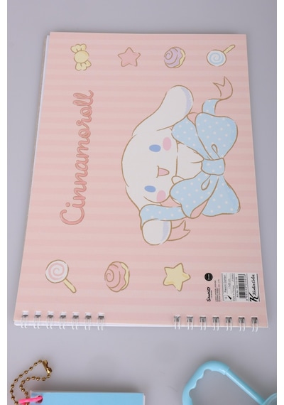 Sweet Bow Collection Lisanslı Cinnamoroll 17 Parça Kırtasiye Seti Resim Defteri,çıtçıt Dosya Diğer