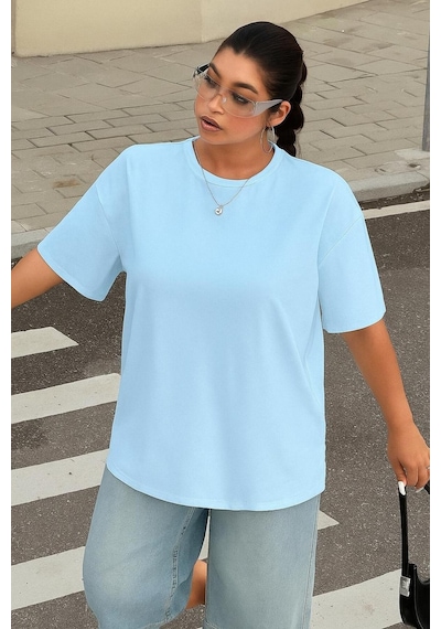Benroma Büyük Beden Unisex Tişört Çok Renkli