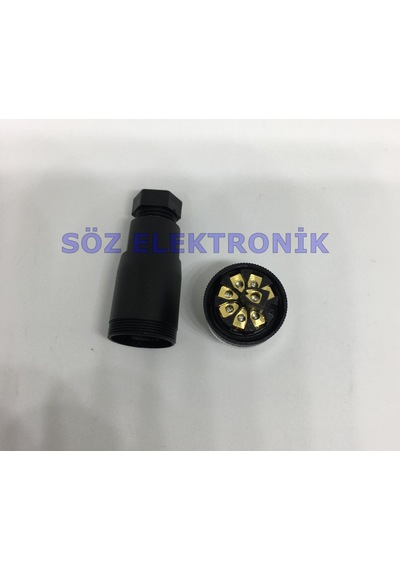 M12 8p Erkek Konnektör